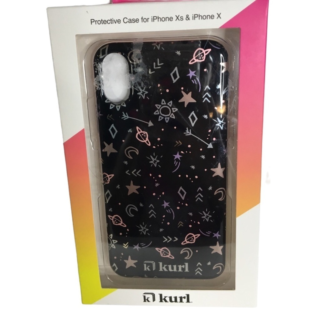 BLACK Metallic Stars IPhone XS/X case New in box